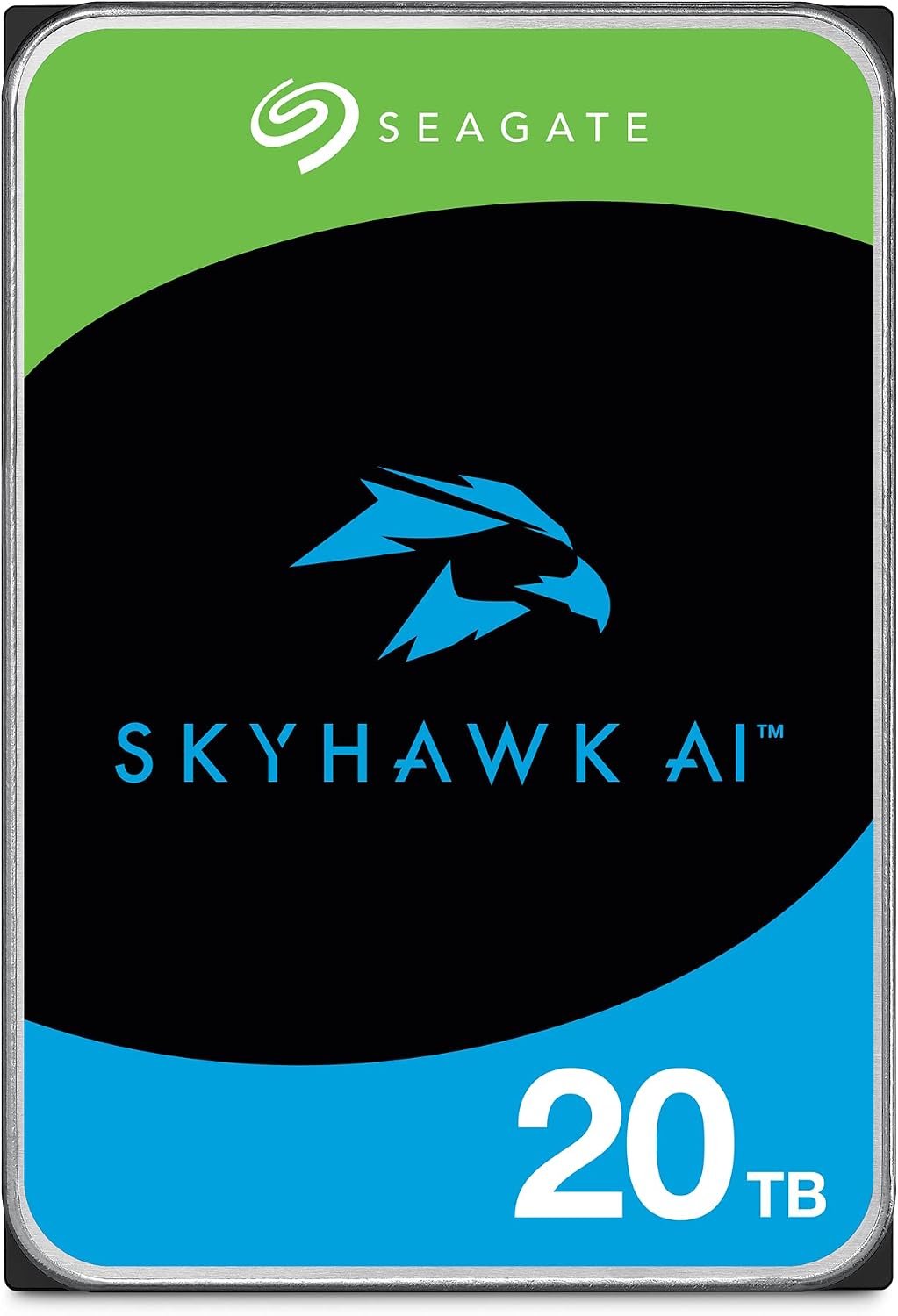 Seagate Skyhawk AI 20TB Video Internal Hard Drive HDD – 3.5 Inch SATA 6Gb/s 512MB Cache for DVR NVR Security Camera System with in-House Rescue Services