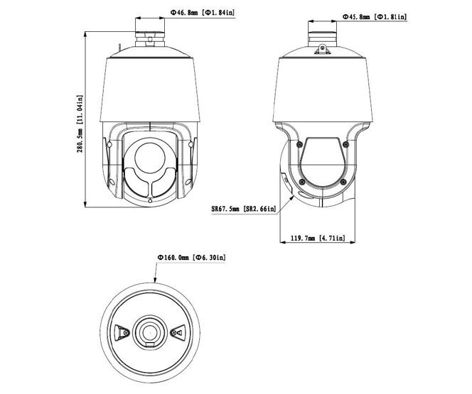 Premium NDAA IPC-HNP324N-LUR/25X 4MP  Active Deterrence PTZ Camera — product image 2