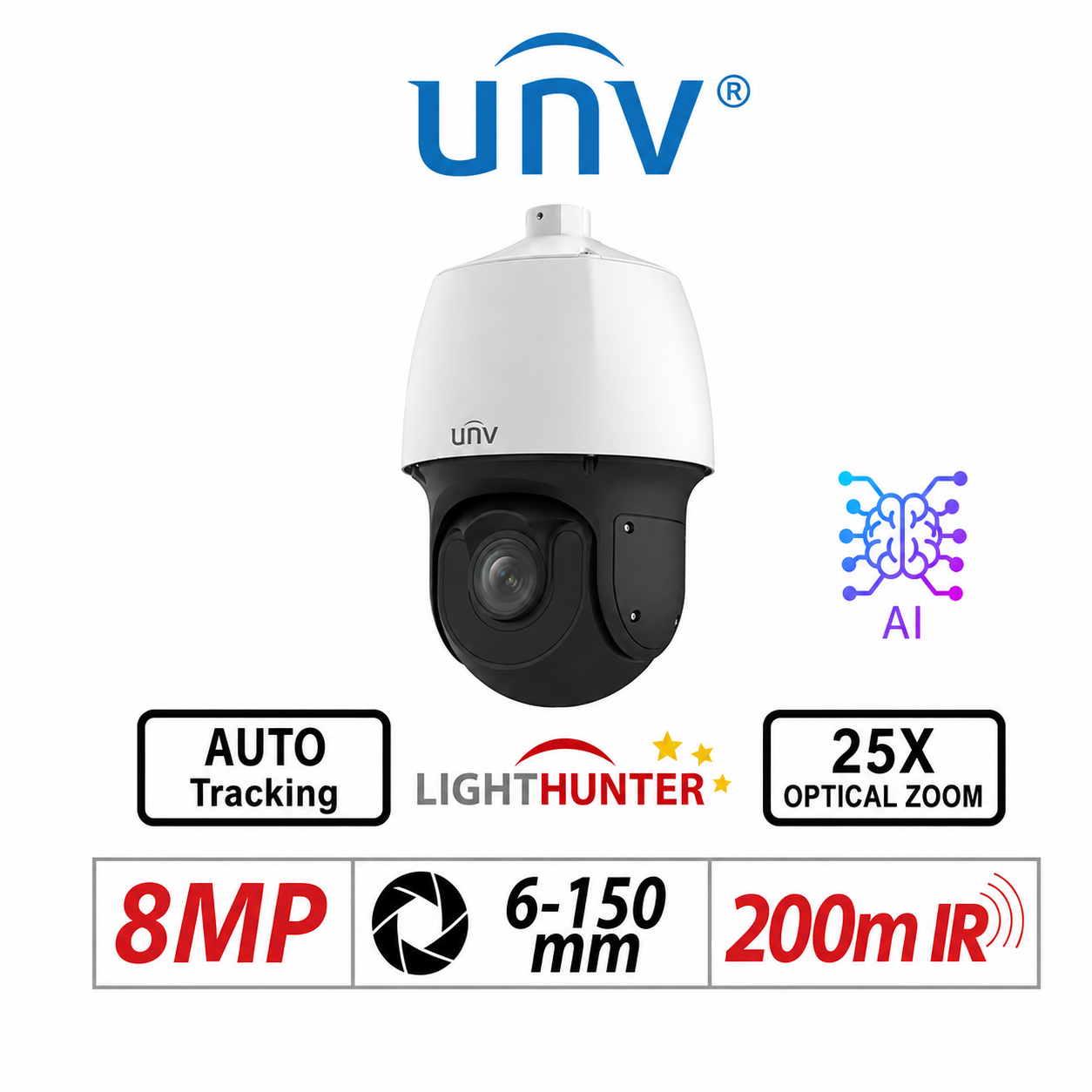 UNV IPC6658SR-X25-VF 8MP 25X LightHunter PTZ Camera