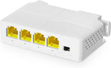 POE-3EXG Gigabit PoE Passthrough Switch, 1 PoE in 3 PoE Out Extender, IEEE802.3af/at PoE Powered, 10/100/1000Mbps Ethernet, din-Rail & Wall Mount