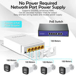 PoE-BT14G 5-Port Outdoor Gigabit PoE Extender | 1-In 4-Out