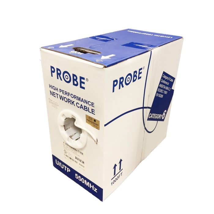 CAT5e UTP CMR Riser Bulk Ethernet Cable 1000 Ft White (SK-Cat5e-1000)