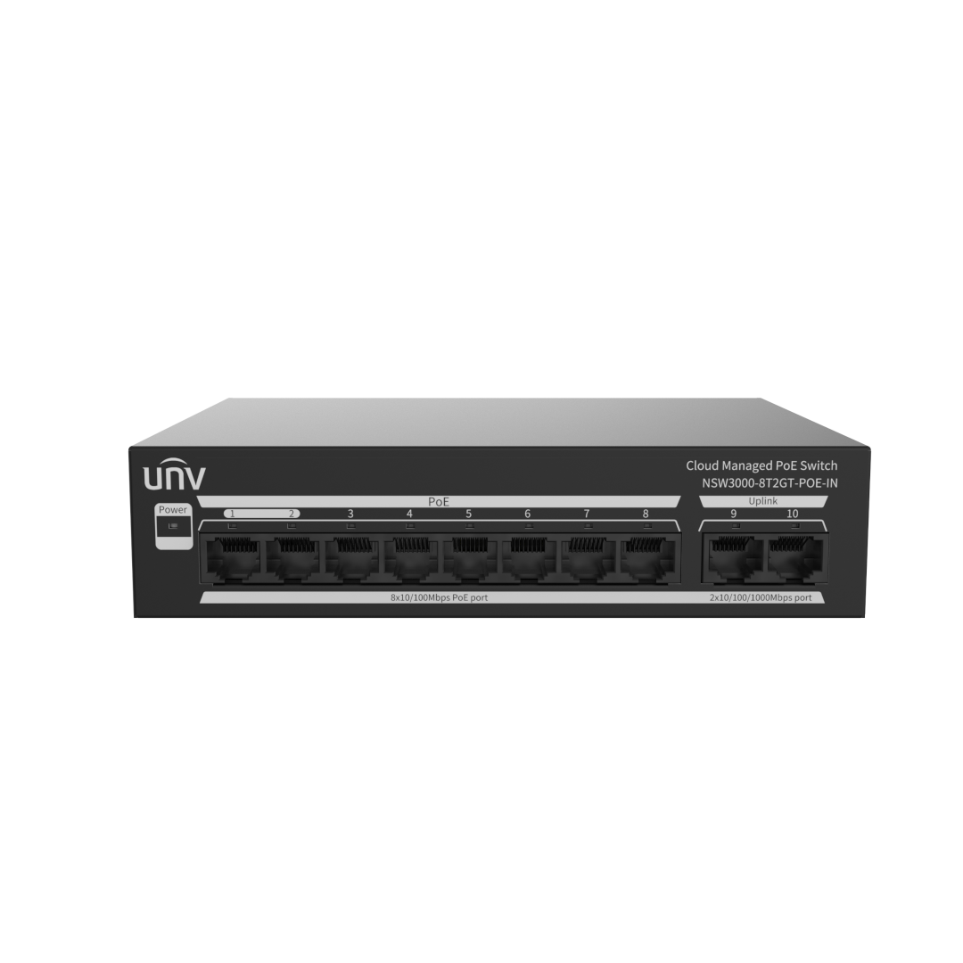 UNV NSW3000-8T2GT-POE-IN 8-Port Cloud-Managed PoE+ Switch