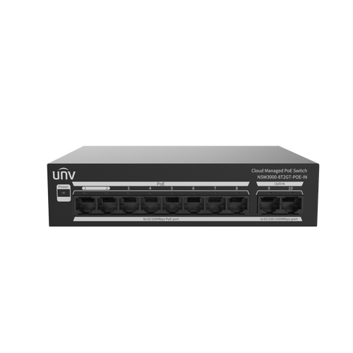 UNV NSW3000-8T2GT-POE-IN 8-Port Cloud-Managed PoE+ Switch